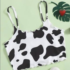 Cow print crop top